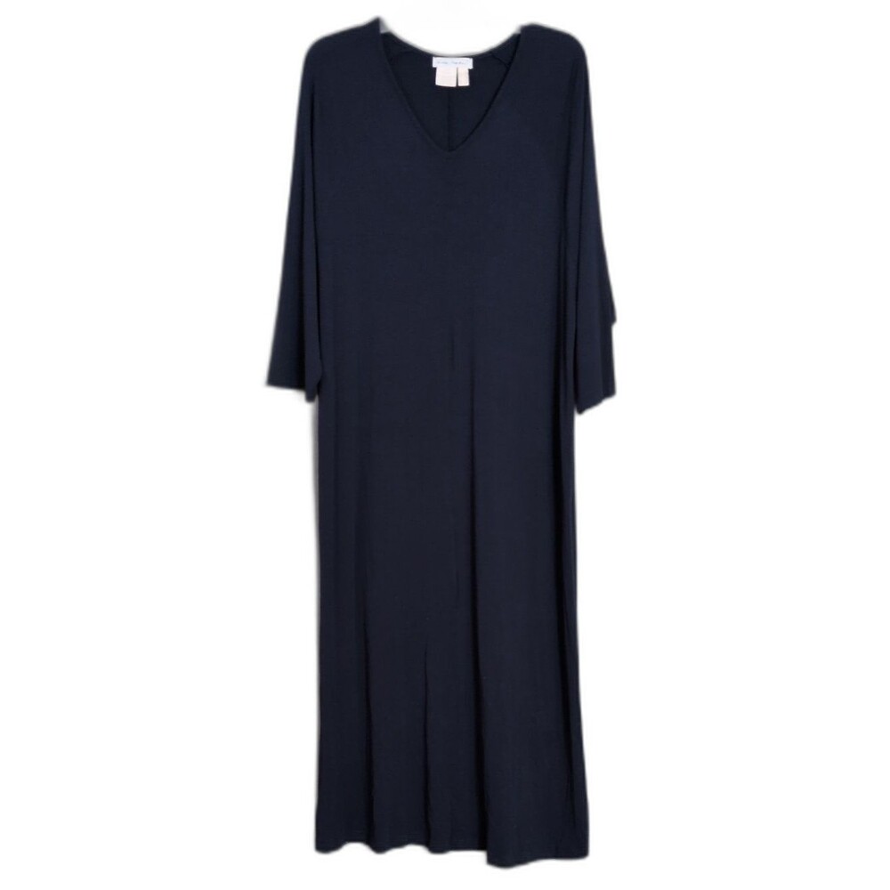 Ulla Popken Navy Blue A-Line Maxi Dress Women's 12/14 US